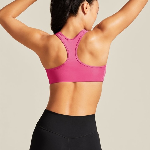 PELOTON PINK NIKE BRA NIKE ACTIVE FUSCHIA SWOOSH - Picture 2 of 4